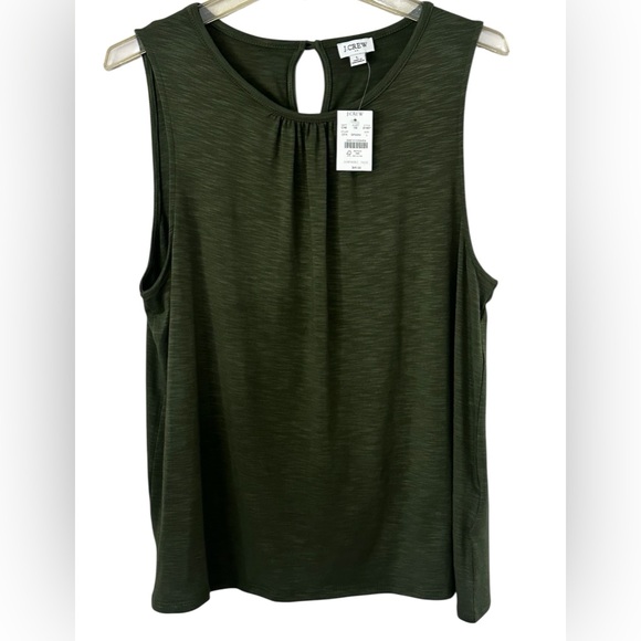 J. Crew NWT Dark Green Tank Top - Picture 1 of 8